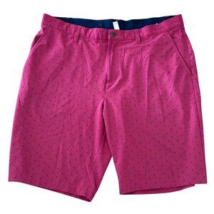 Adidas Mens Pink Golf Shorts Tree Print Size 36 Primegreen Ultimate 365 Stretch